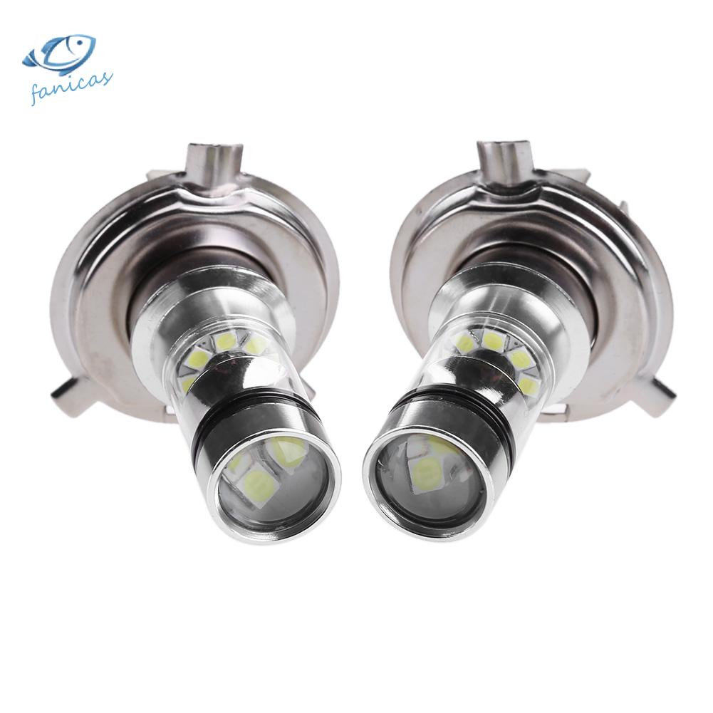 Set 2 bóng đèn sương mù H4 100W 2828 20SMD LED dành cho ô tô