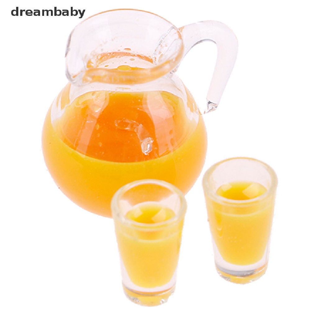 Bình đựng sữa / nước ép trang trí nhà búp bê 1 / 12 kèm 2 cốc