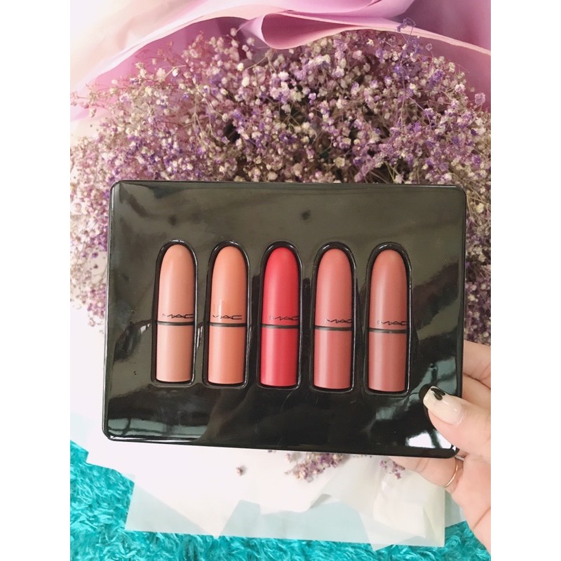 Set son MAC Idol Mini Lipstick Kit có 5 em mini siêu xinh