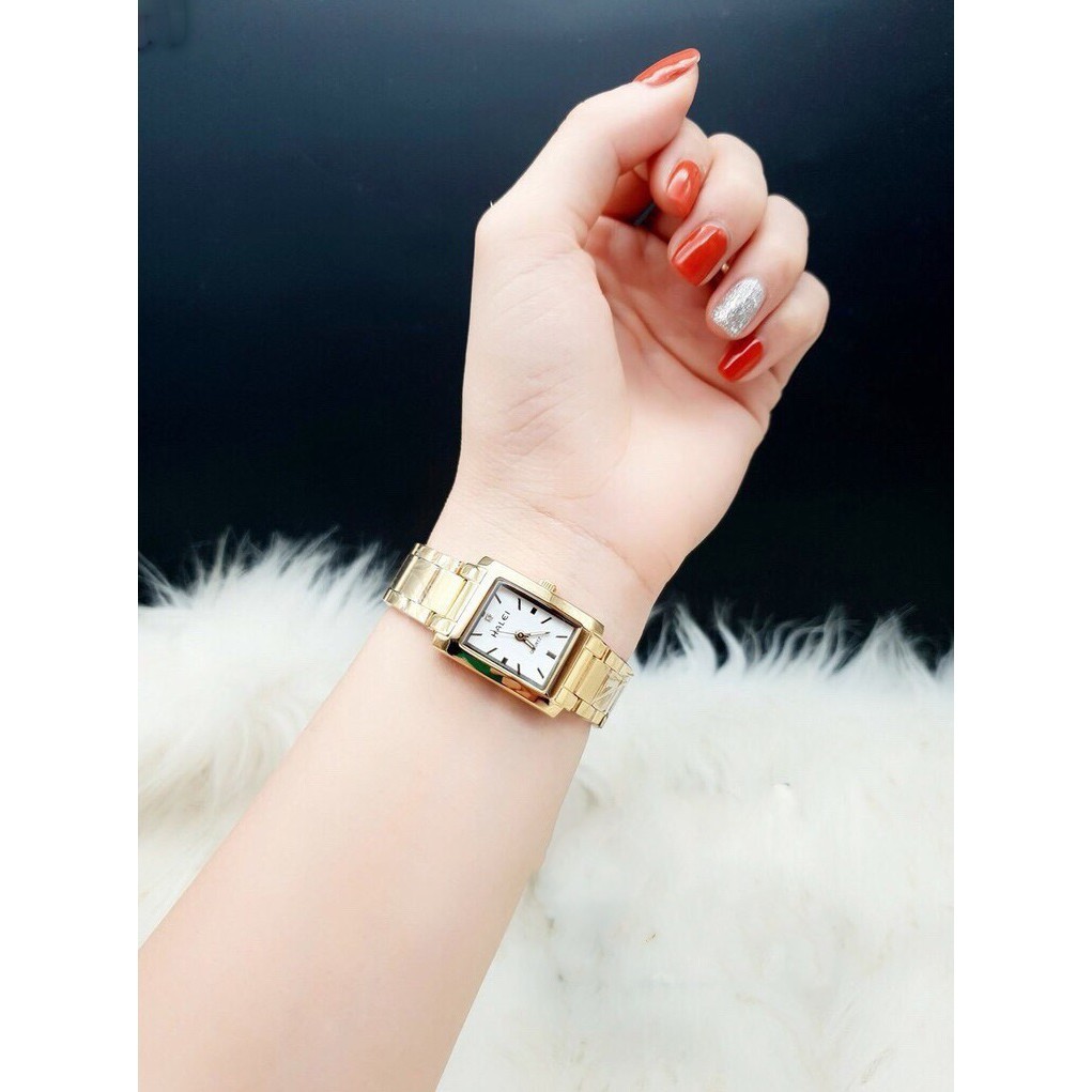 Đồng hồ nữ Halei mặt vuông dây kim loại chống nước chống xước Tony Watch 68 | BigBuy360 - bigbuy360.vn