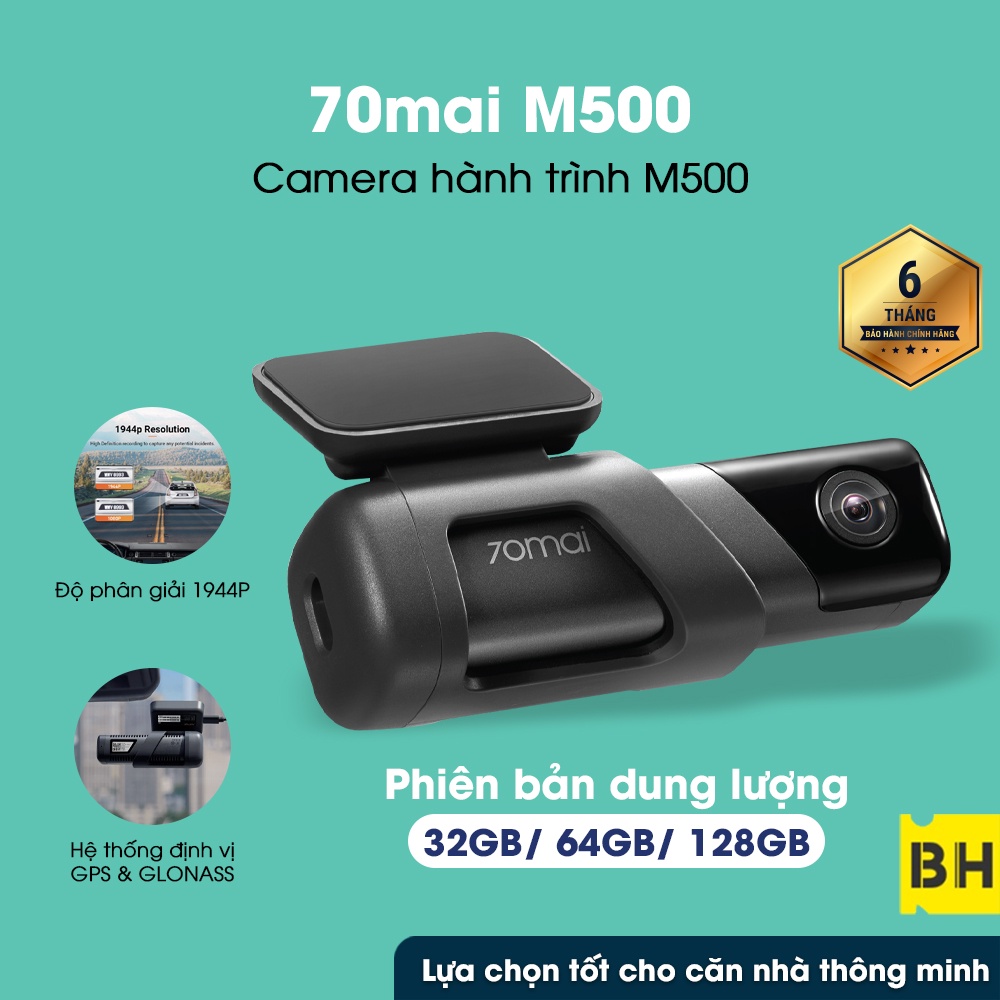 Camera hành trình 70mai dash cam M500 1944P GPS TẦM NHÌN BAN ĐÊM ADAS Chế độ giám sát đỗ xe 24h App &amp; Điều khển bằng giọ