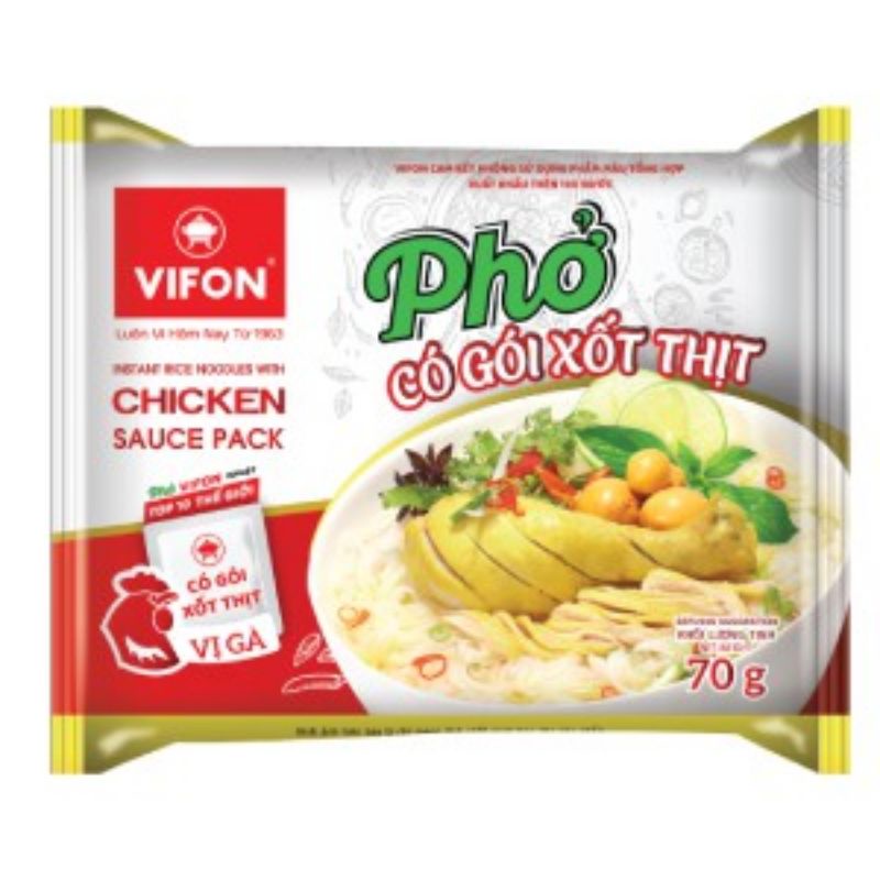 Phở bò/phở gà có gói xốt thịt 70g