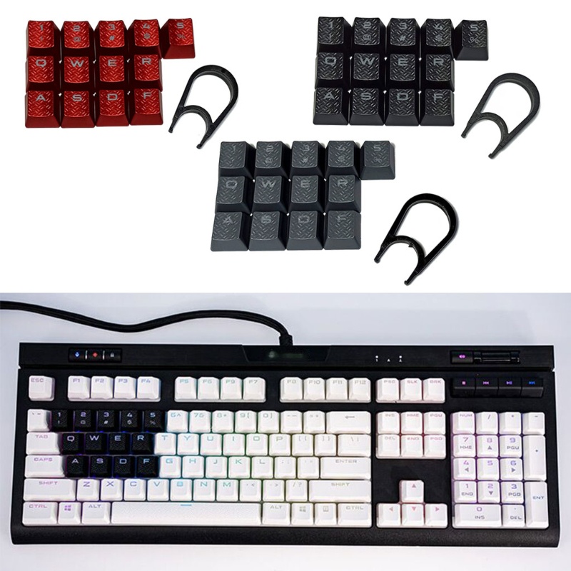 Bộ 13 Nắp Nhựa abs Bọc Bàn Phím Có Đèn Nền Chống Trượt Chuyên Dụng Chơi Game