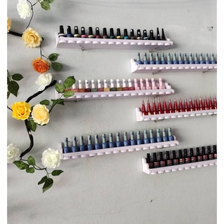 Thanh dài để sơn làm nail, kệ để sơn móng tay, kệ để đồ trang trí ( Có giữ để không đổ lọ sơn)