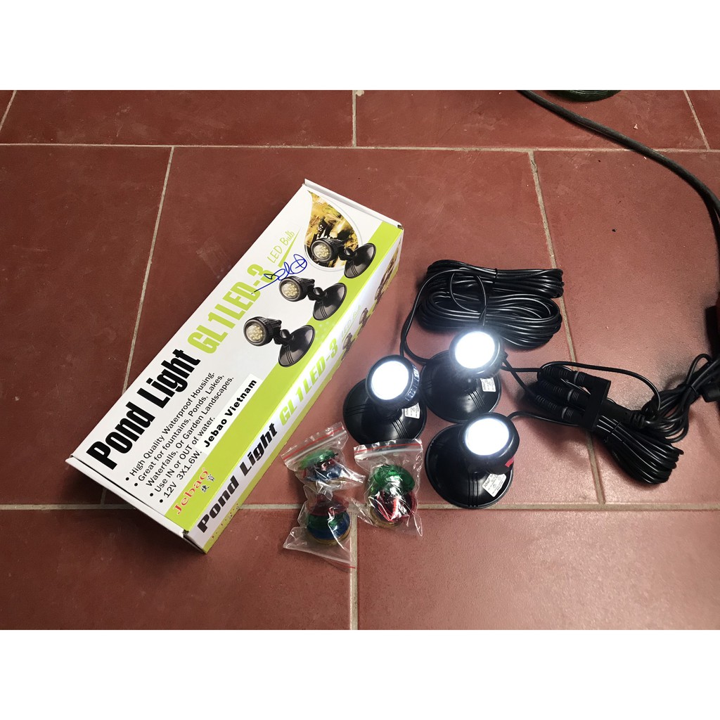 Đèn Led Chiếu Sáng Hồ Koi Jebao GL1led 3, GL 2led 3. Đèn đặt chìm hoàn toàn trong nước