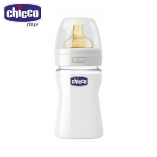 Bình sữa thủy tinh tự nhiên Chicco 150ml núm cao su 114442