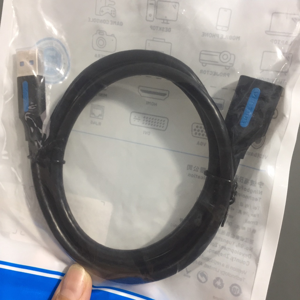Cáp nối dài USB 3.0 dây nhựa tròn to bền Vention CBHB