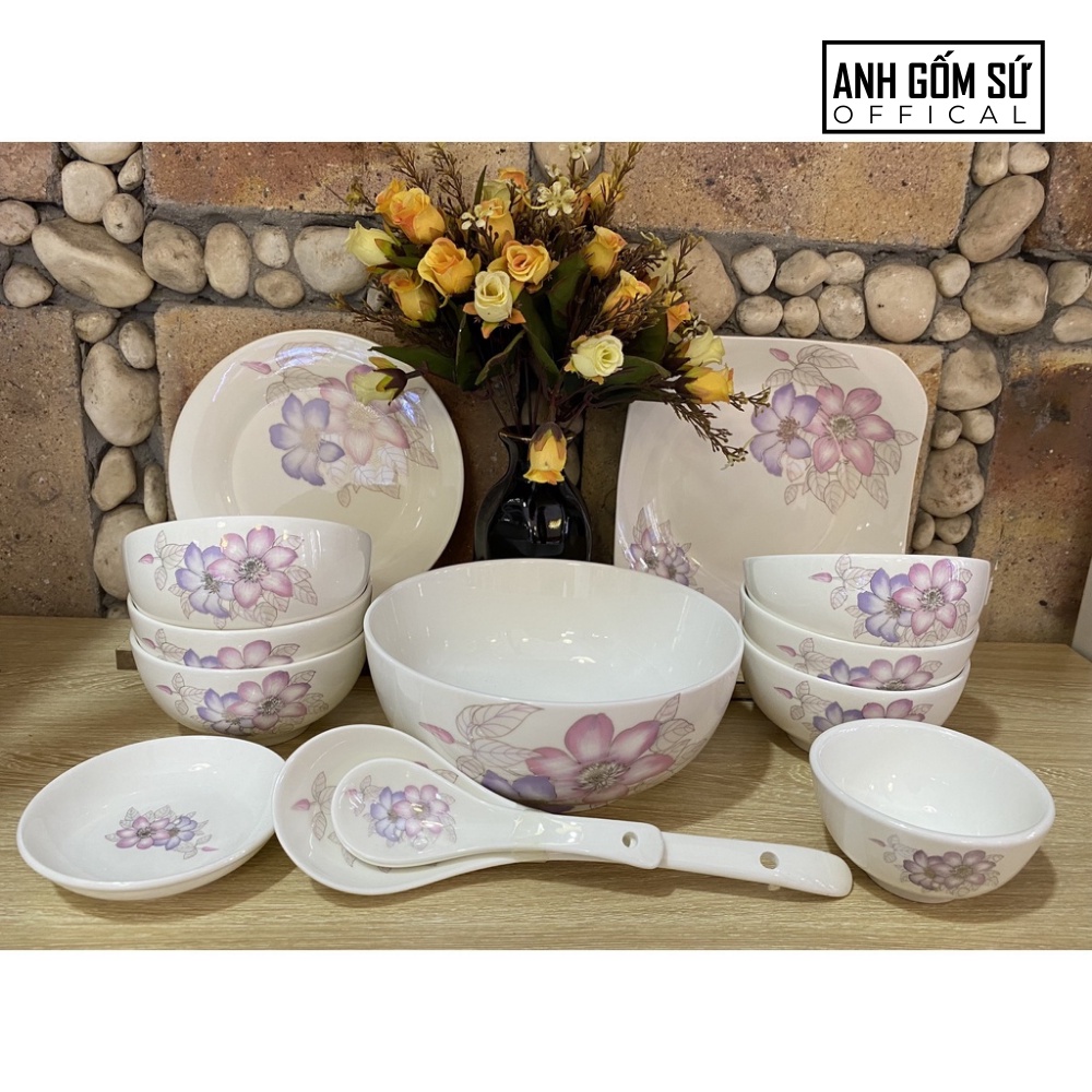 Bộ Bát Ăn Cơm Sang Trọng - Bộ Bát Đĩa Bát Tràng Cao Cấp