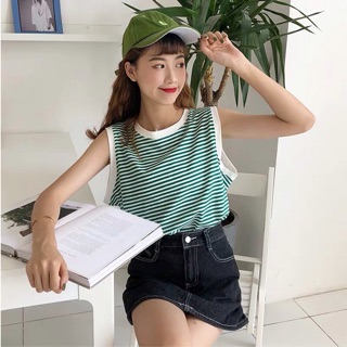 Áo tanktop kẻ nữ (có sẵn)