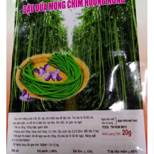 Hạt đậu đũa hạt đen đậu đũa móng chim - gói 20 gram