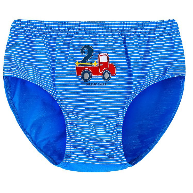 Hộp 5 quần lót bé trai Hàn Quốc 100% cotton mẫu Xe Tải Let's Go Truck