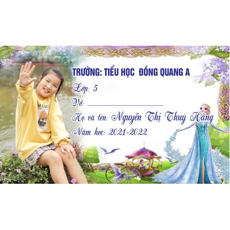 Sét 30 nhãn vở in theo yêu cầu
