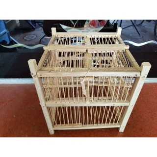 Lồng bẫy chim khuyên, sâu... 4 cửa chất liệu tre