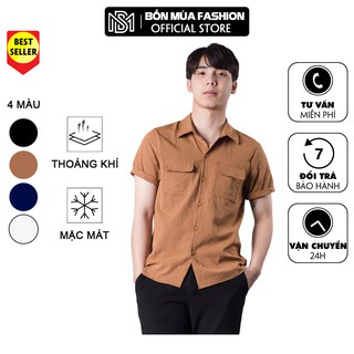 Áo sơ mi nam thanh lịch, Áo đũi nam cổ bẻ cao cấp thiết kế hottrend SMĐ.008