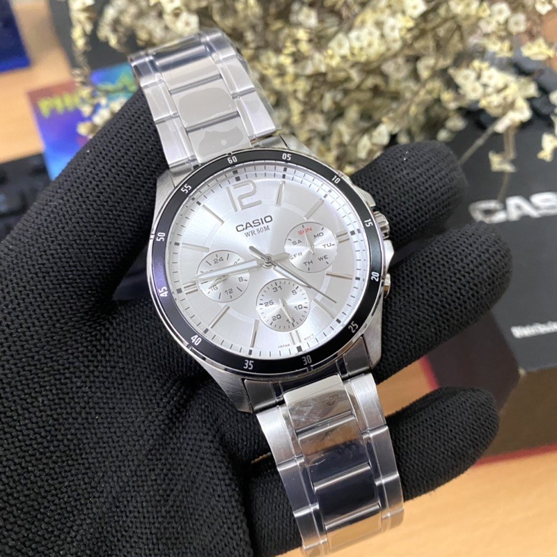 Đồng hồ nam dây kim loại Casio chính hãng Anh Khuê MTP-1374D-7AVDF | WebRaoVat - webraovat.net.vn