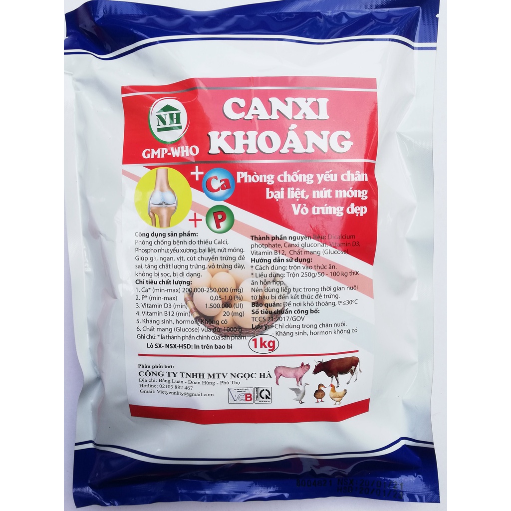1kg CANXI KHOÁNG Phòng chống yếu chân, bại liệt
