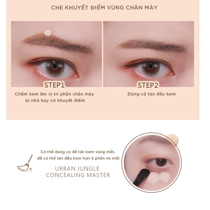 Kem che khuyết điểm MKUP dưỡng ẩm không trôi suốt 12h 6.5ml