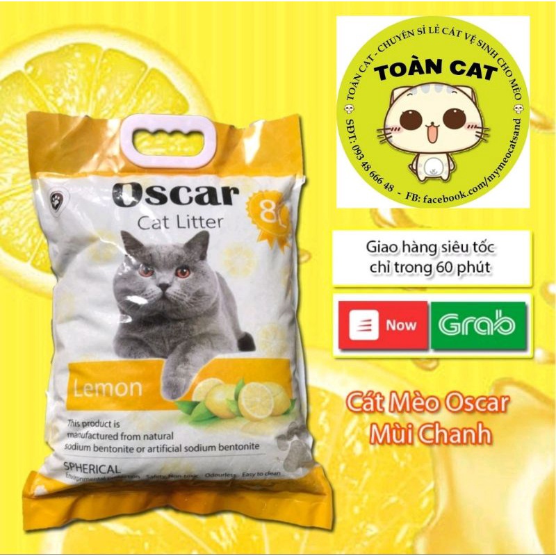 Cát vệ sinh cho mèo Oscar túi 8l- Cát Oscar
