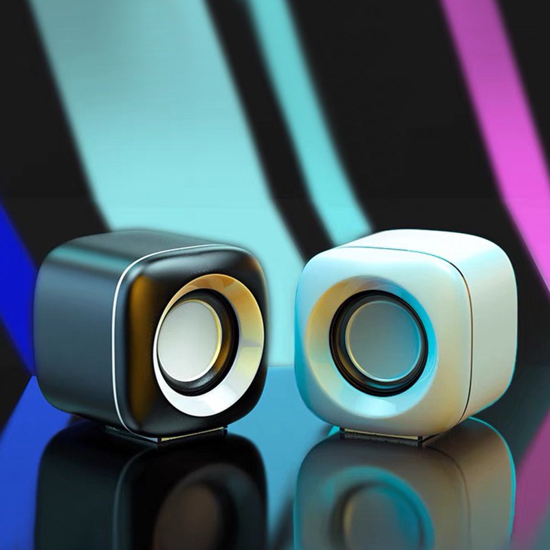 Loa Vi Tính Cao Cấp Mini Để Bàn pixel official Bass Ấm, Khỏe - Thiết Kế Sang Trọng Loa Máy Tính Mini  LMT02 .