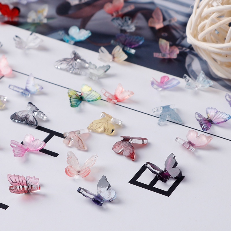 Charm bướm - Phụ kiện trang trí - Set 10 con