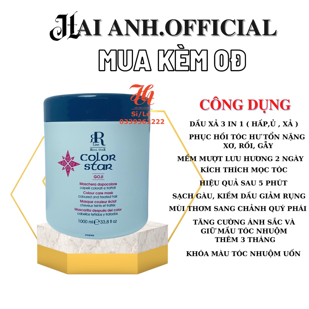 Dầu Hấp Kem Hấp Tóc Ủ Tóc Dưỡng Tóc COLOR STAR AND COLLAGEN Mềm Mượt, Chăm Sóc Giữ Màu Cho Tóc Nhuộm&amp;Uốn 500ml