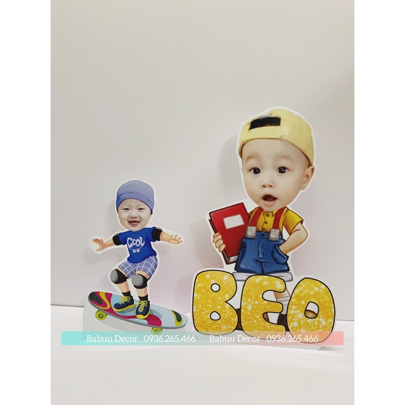 Chibi kèm tên để bàn trang trí sinh nhật