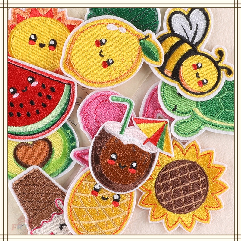 ♥ Enjoy The Summer Time - Kem Dưỡng Da Mặt Trời/Dưa Hấu/Sữa Dừa/Kem ♥ 1 Sticker Ủi Thêu Hình Huy Hiệu