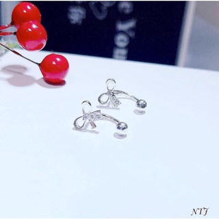 Bông tai bạc chốt xoáy