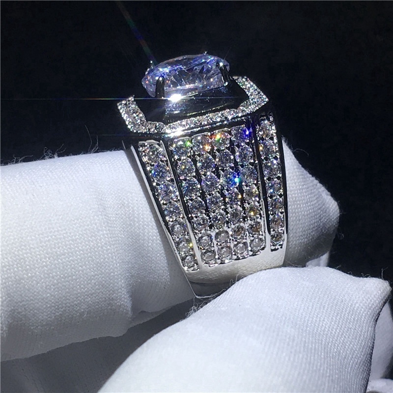 Nhẫn Đính Đá Zircon Lấp Lánh Thời Trang Cho Nữ