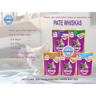 Thùng pate whiskas mèo lớn 4 vị - 24 gói các vị