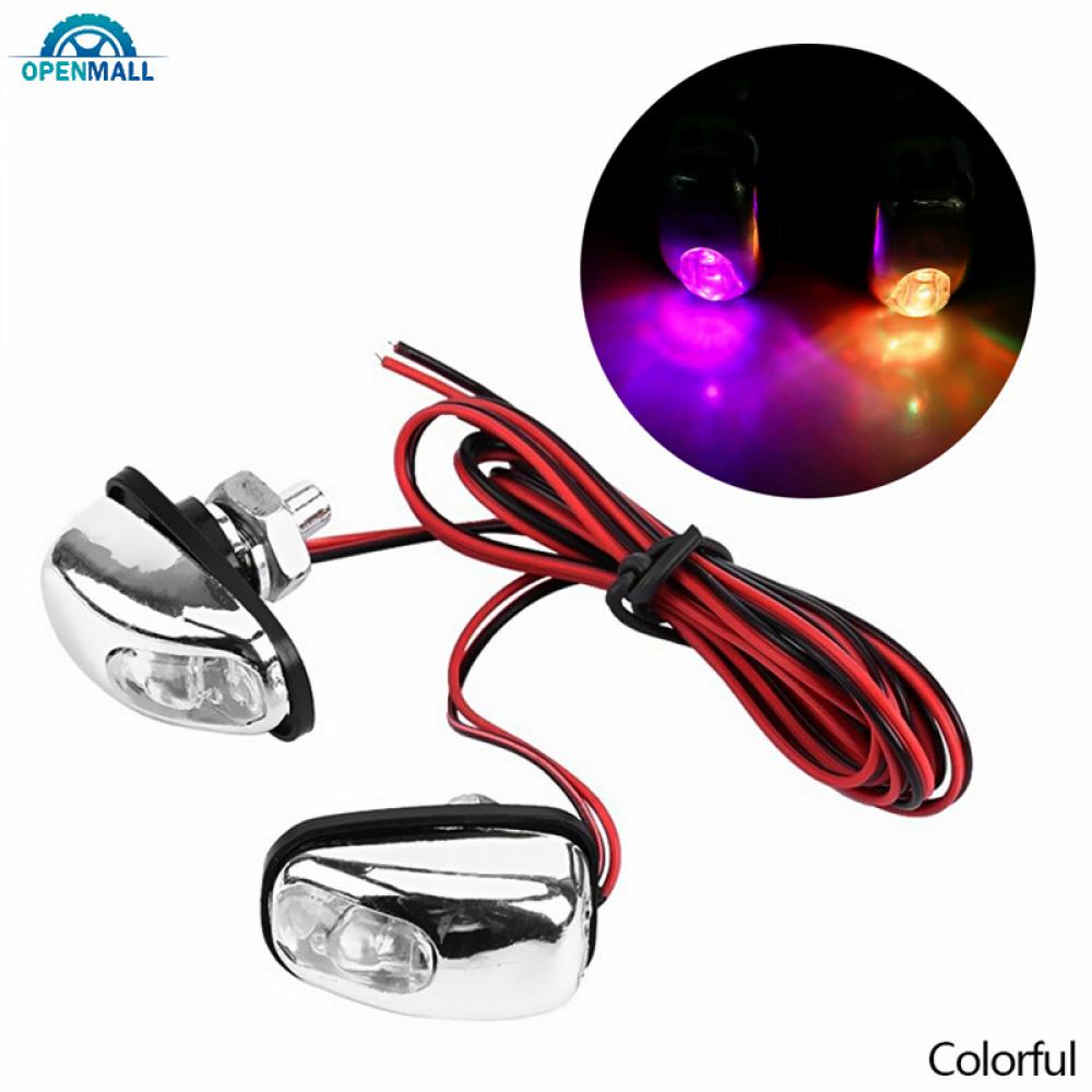 2 Vòi Phun Nước Rửa Kính Chắn Gió Có Đèn LED Cho Xe Hơi
