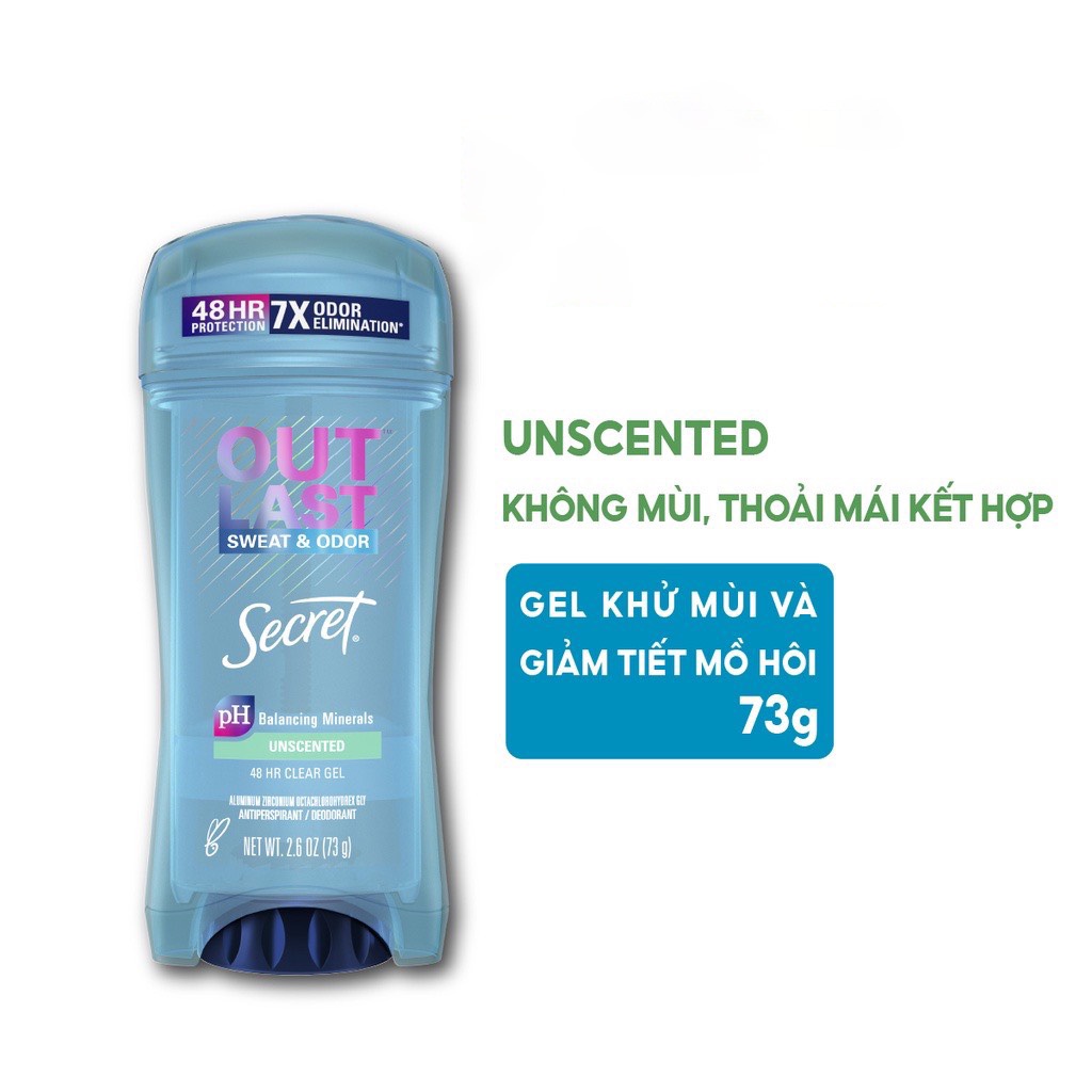 Gel Ngăn Tiết Mồ Hôi và Khử Mùi Secret - 73g