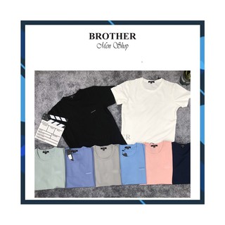 Áo phông áo thun nam F2426 không cổ cổ tròn ngắn tay chất liệu cotton thấm mát cao cấp