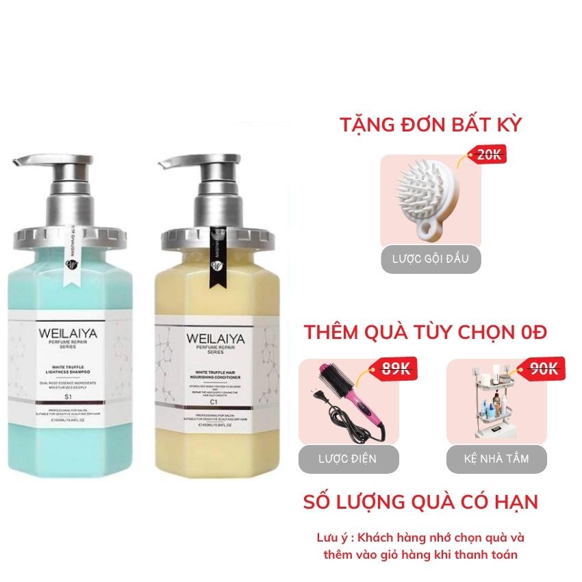 Bộ Dầu Gội Xả Phục Hồi Tóc Hư Tổn Nặng Weilaiya WLY189 Chính Hãng Mẫu Mới Cho Tóc Khô Xơ Giúp Mượt Tóc Thơm Lâu