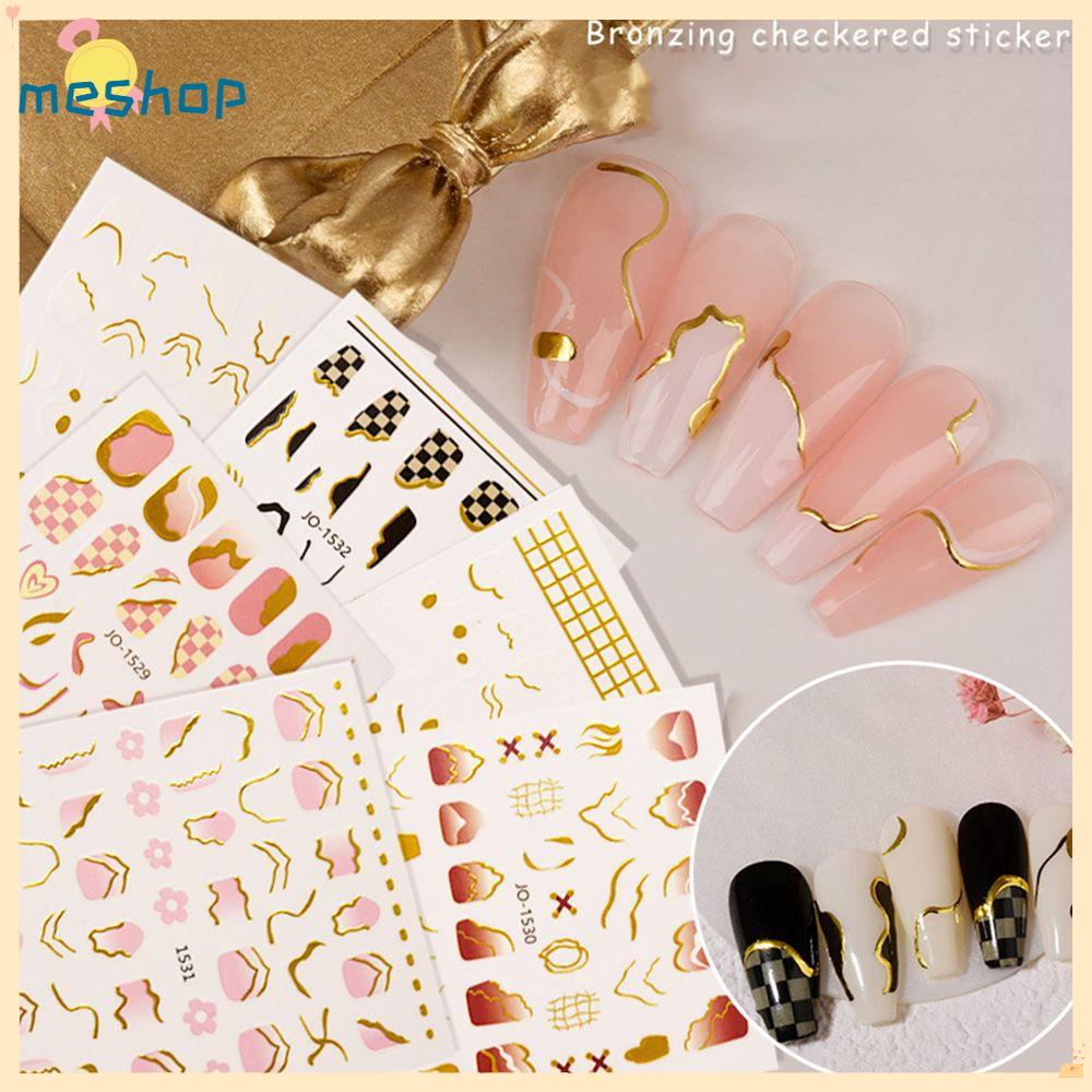 Miếng Dán Trang Trí Móng Tay Xinh Xắn|Mô Hình Đồi Nhà Màu Đen Thiết Kế DIY