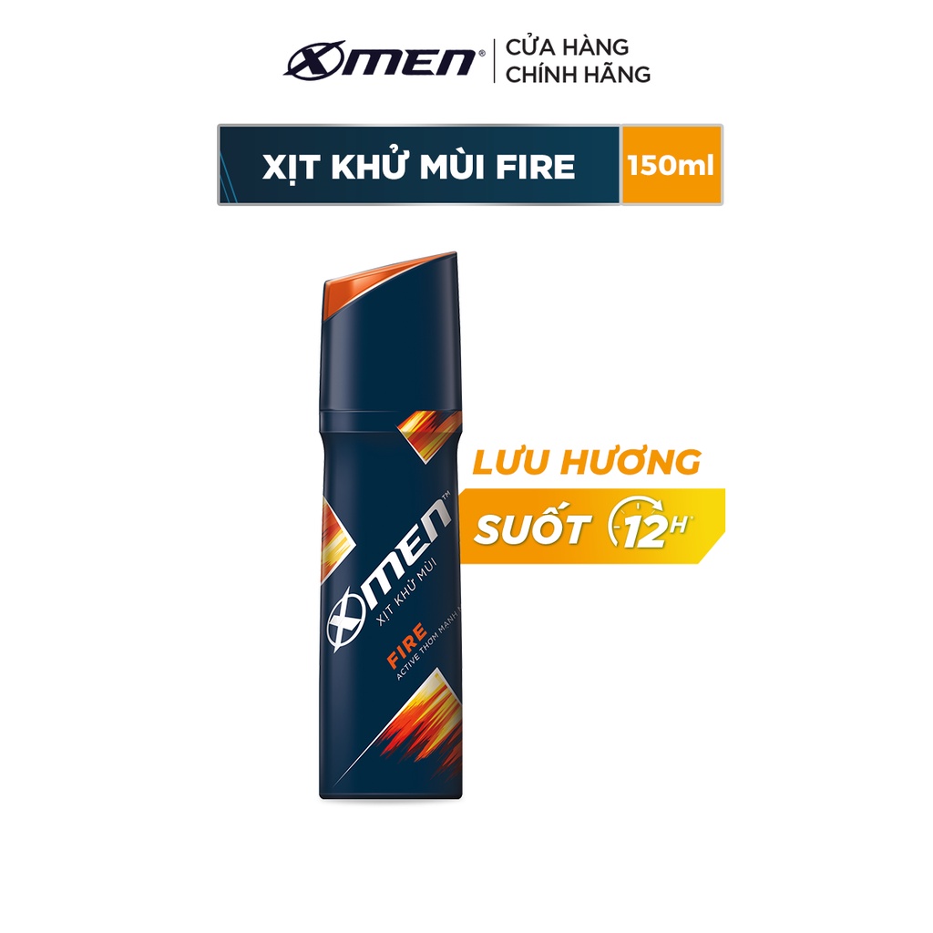 [Mã COSMEN giảm 8% đơn 250K] Xịt khử mùi X-men Fire 150ml