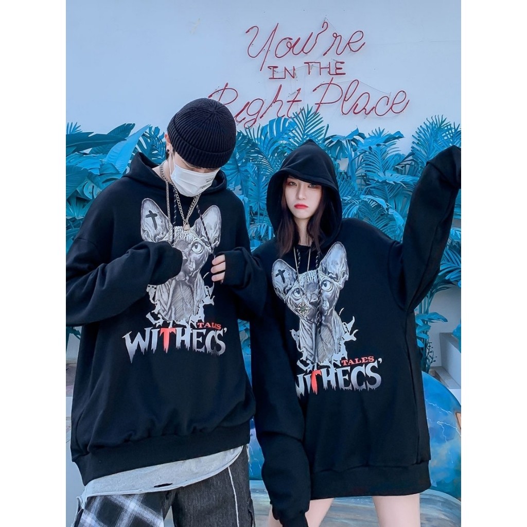 Áo khoác hoodie ❤️FREESHIP❤️ Áo hoodie nỉ unisex cho nam và nữ Freesize phù thuỷ Withecs - KN16