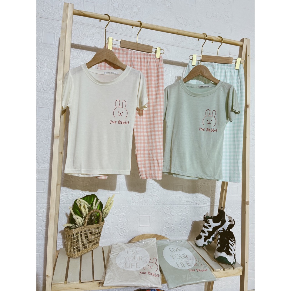 bộ quần áo minky in hình rabit dễ thương size bé từ 5-30kg  (ảnh thật shop chụp)