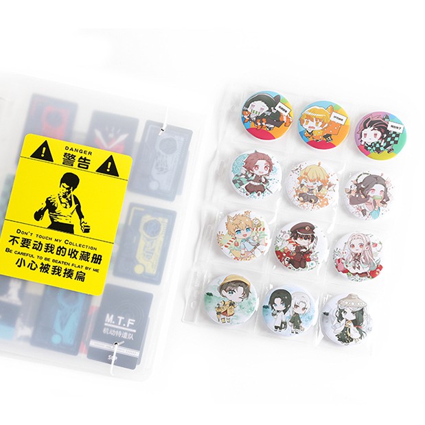 Trang sổ đựng huy hiệu, móc khóa, postcard manga anime, album đựng tranh ảnh - túi / trang 9 ô, 12 ô