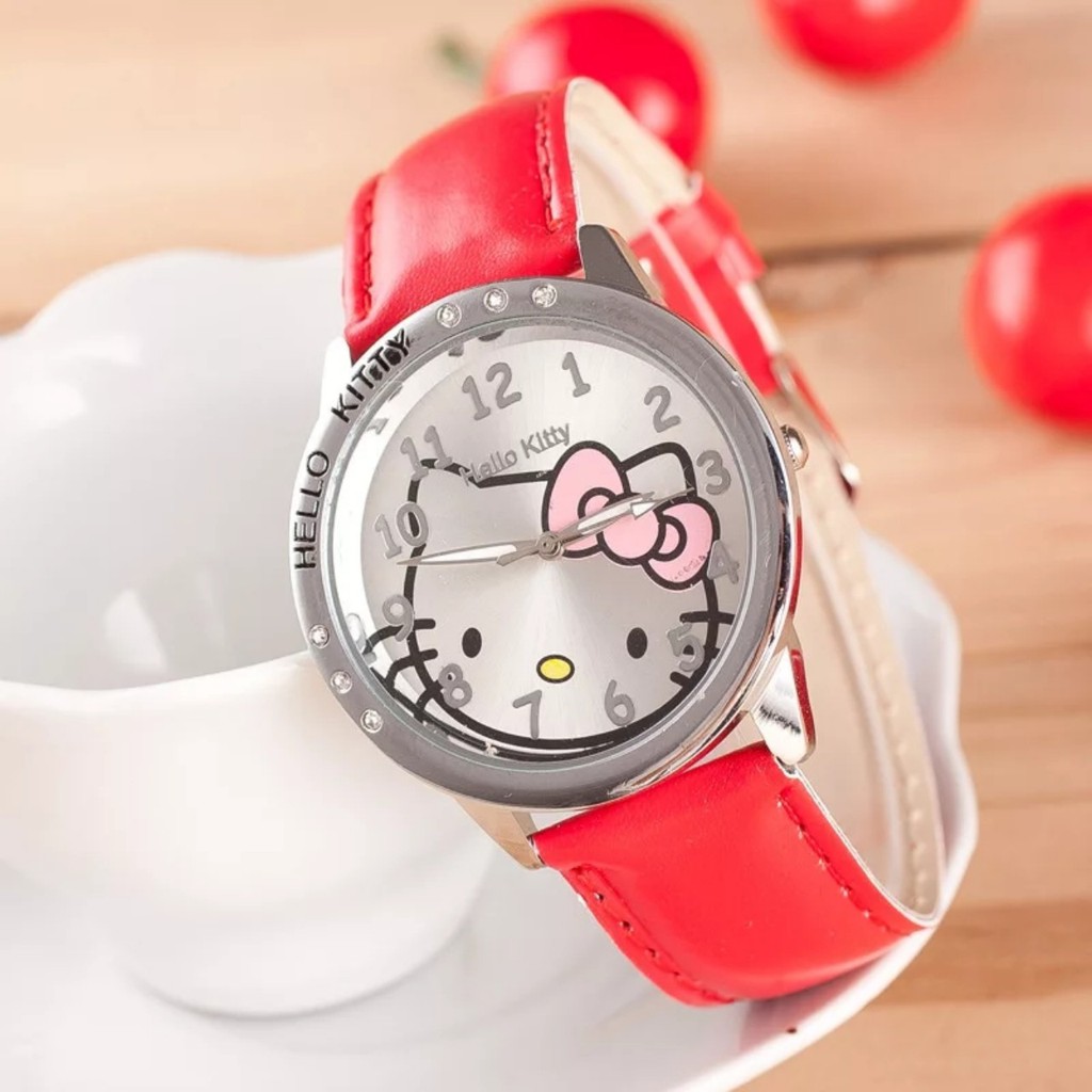 Đồng hồ đeo tay cho bé gái hình Kitty dây da xinh xắn BBShine – DH004