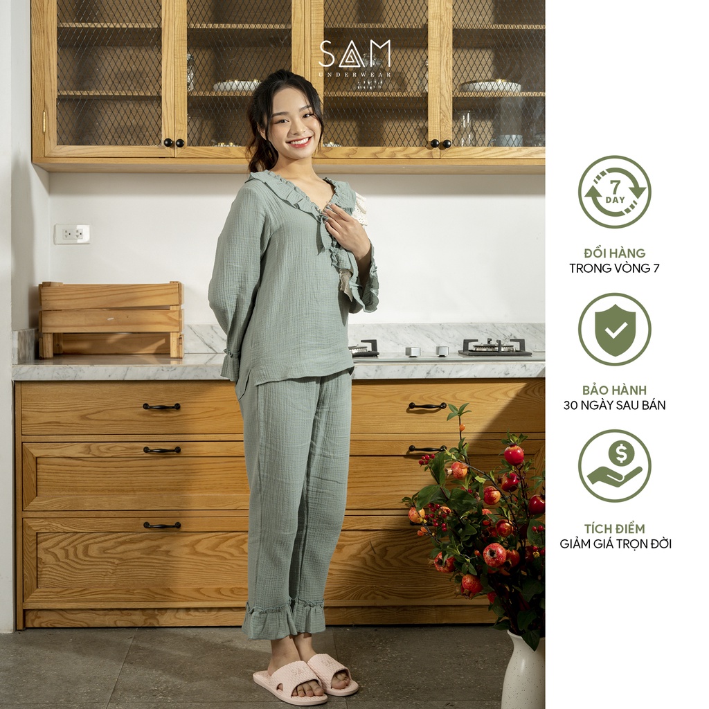 Bộ ngủ nữ SAM chất linen cao cấp mềm mại, ấm áp Tegan