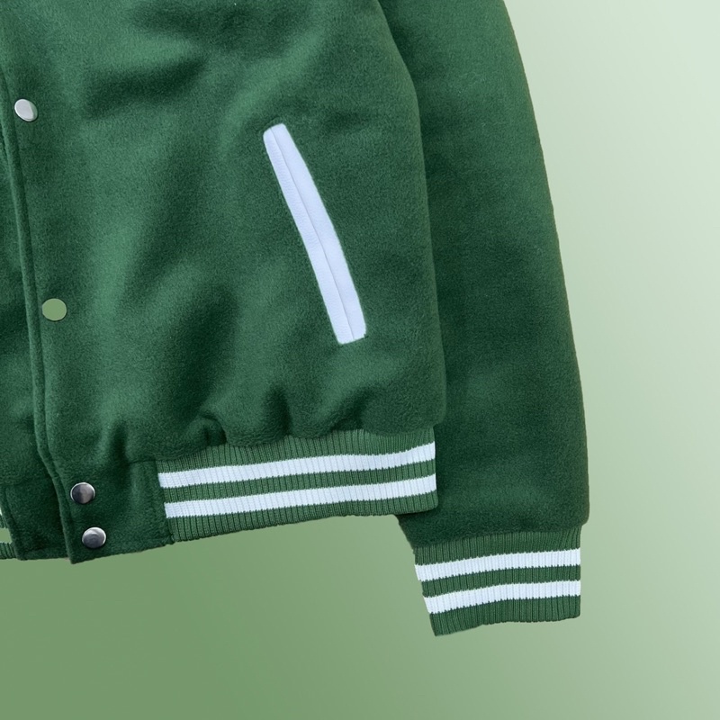REGULAR Green Varsity Jacket