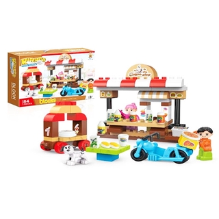 Đồ chơi xếp khối bộ cafe shop lớn vbc-222-b36