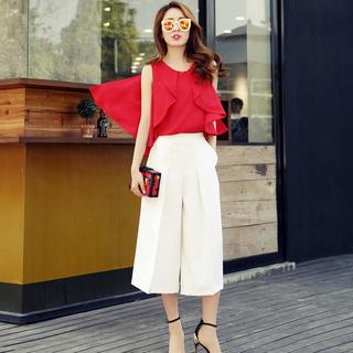 Quần Culottes Xếp Ly Cách Điệu
