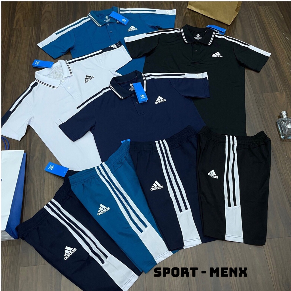 Bộ thể thao nam, đồ bộ nam Adidas cao cấp chất liệu Poly gai chuẩn form châu Âu mã số TD67