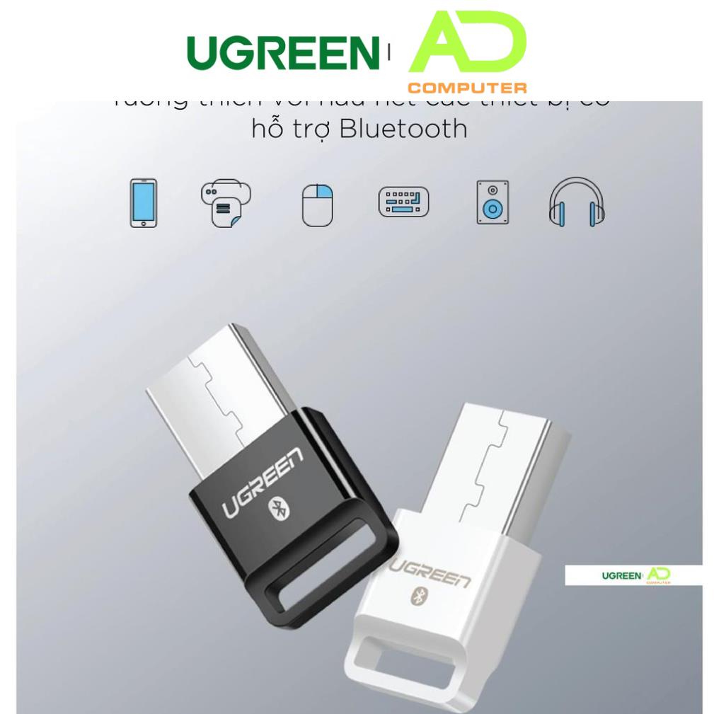 Thiết bị USB thu phát Bluetooth 4.0 UGREEN US192 cho máy tính laptop - Hàng phân phối chính hãng - Bảo hành 18 tháng