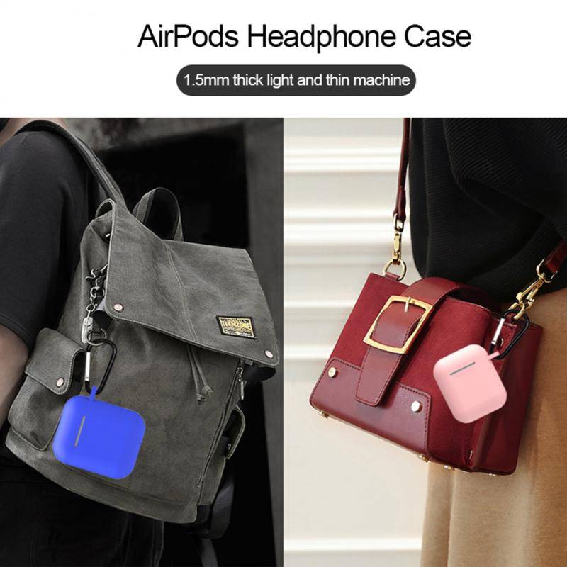 Vỏ hộp sạc tai nghe không dây Airpods 1 / 2 bằng silicone chống sốc