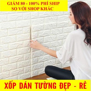 Xốp Dán Tường 3D Gạch Trắng Giá Tốt