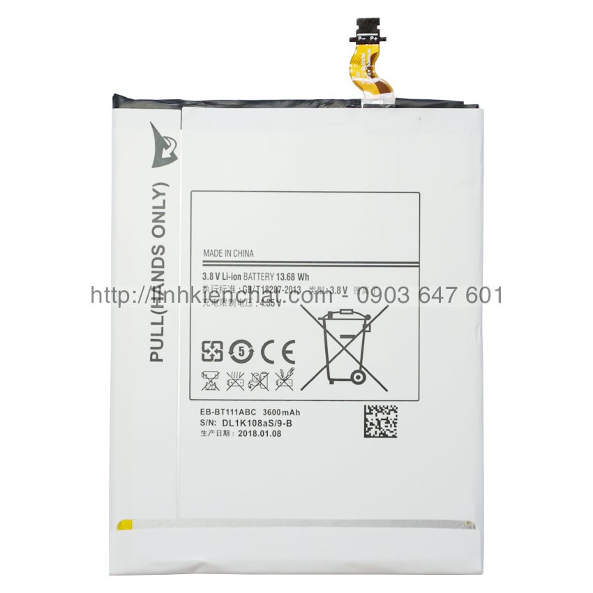 Pin Galaxy Tab 3V T116 T116NU 3600mAh Zin - Hàng nhập Khẩu