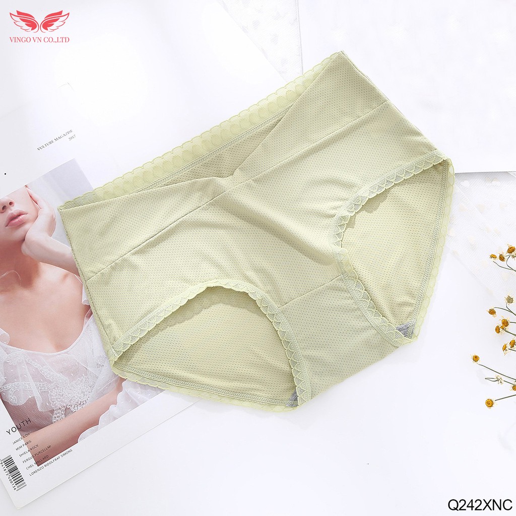 Quần Lót Bầu Cạp Chéo Thun Lưới Thông Hơi VINGO Đáy 2 Lớp Cotton Kháng Khuẩn Thấm Hút Q242 VNGO
